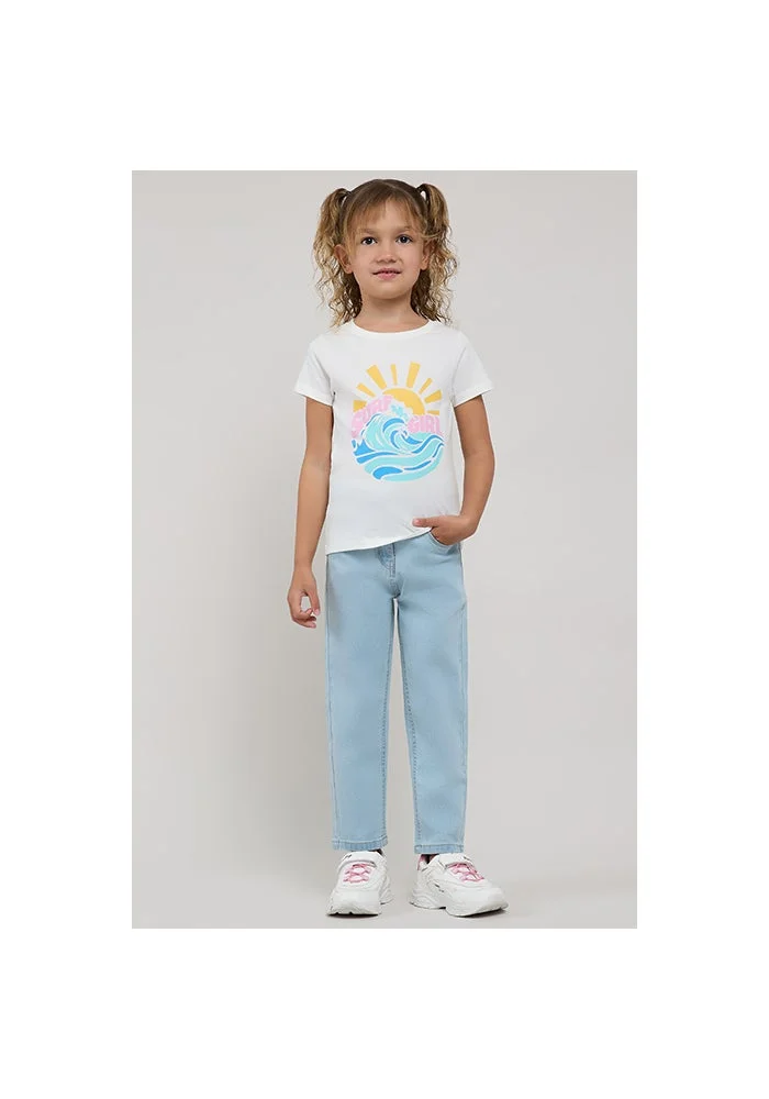 R&b Washed Straight Fit Jeans with Button Closure