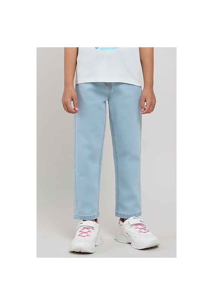 R&B Washed Straight Fit Jeans with Button Closure - Image 1