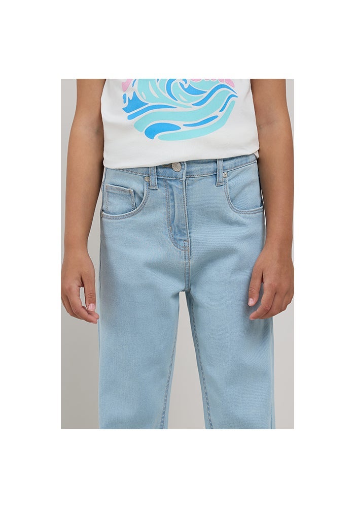 R&B Washed Straight Fit Jeans with Button Closure - Image 3
