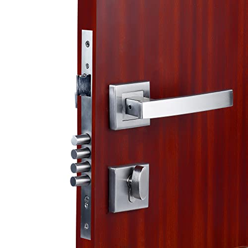 Crust Mika Premium Rose Mortise Door Lock Handle Set/Mortise Lock with Brass Lock Body and 60 mm Brass Cylinder Set with 3 Brass Computer Keys (ONE Side Key) - Image 5