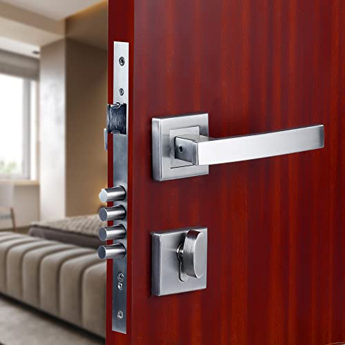 Crust Mika Premium Rose Mortise Door Lock Handle Set/Mortise Lock with Brass Lock Body and 60 mm Brass Cylinder Set with 3 Brass Computer Keys (ONE Side Key) - Image 2