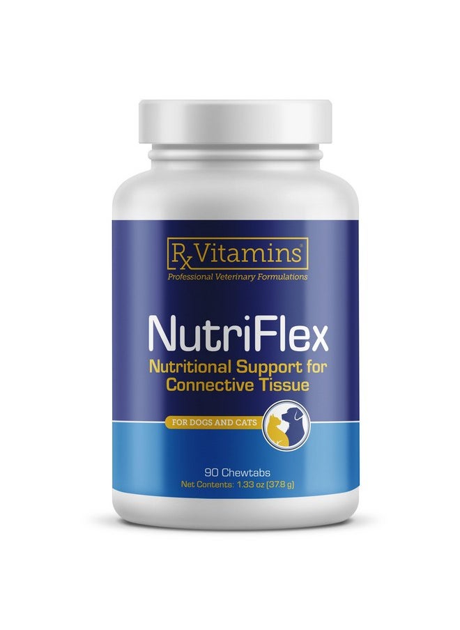 Rx Vitamins - Rx Vitamins NutriFlex for Cats & Dogs - Glucosamine for Dogs Hip and Joint Supplement - with Bovine Collagen and Chondroitin - Joint Pain Relief & Anti Inflammatory for Dogs - Beef Liver (90 Chews) - Image 1