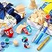 Realspring 24 Sets Hanukkah Wooden Dreidel Craft Kit Craft and Art Painting Kit Design Your Own Wooden Dreidels with Paint and Brush DIY Natural Wood Dreidels for Hanukkah Family Decor Party Gift - Image 4