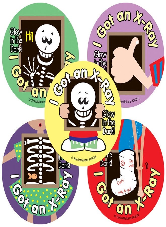 SmileMakers Glow in The Dark Cute X-Ray Stickers - Prizes and Giveaways - 75 per Pack - Image 1