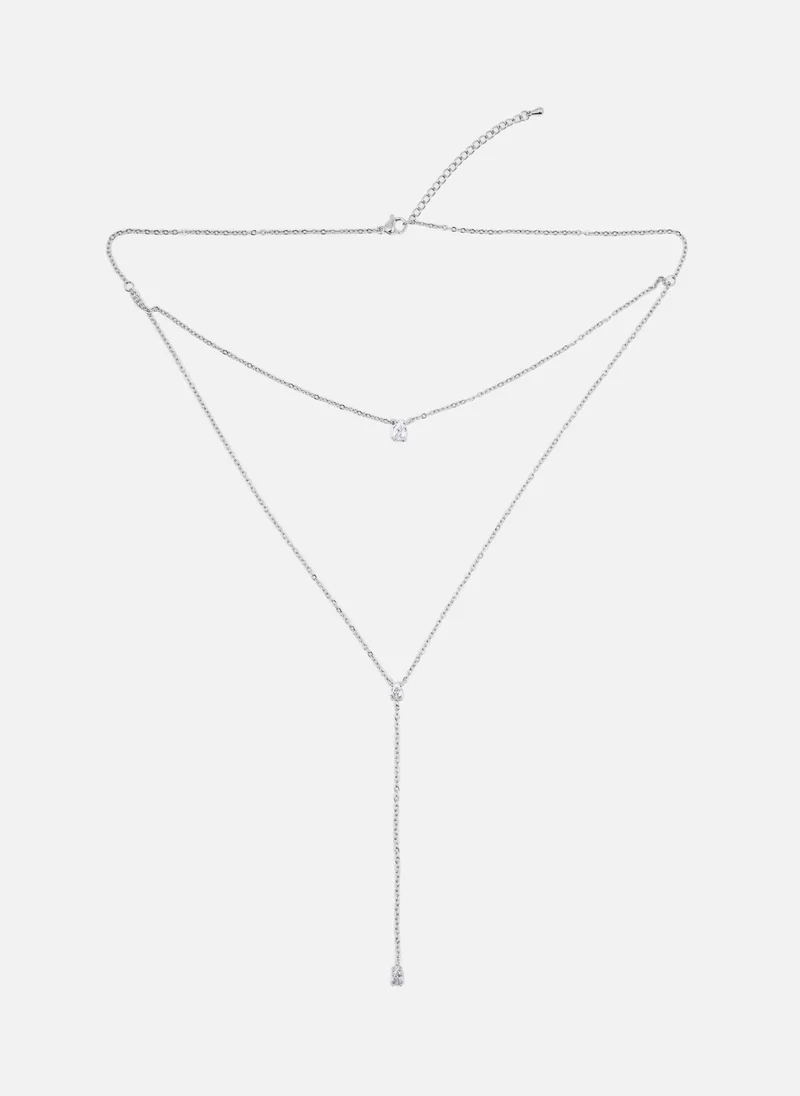 Lichi Complex necklace with zircon pendants