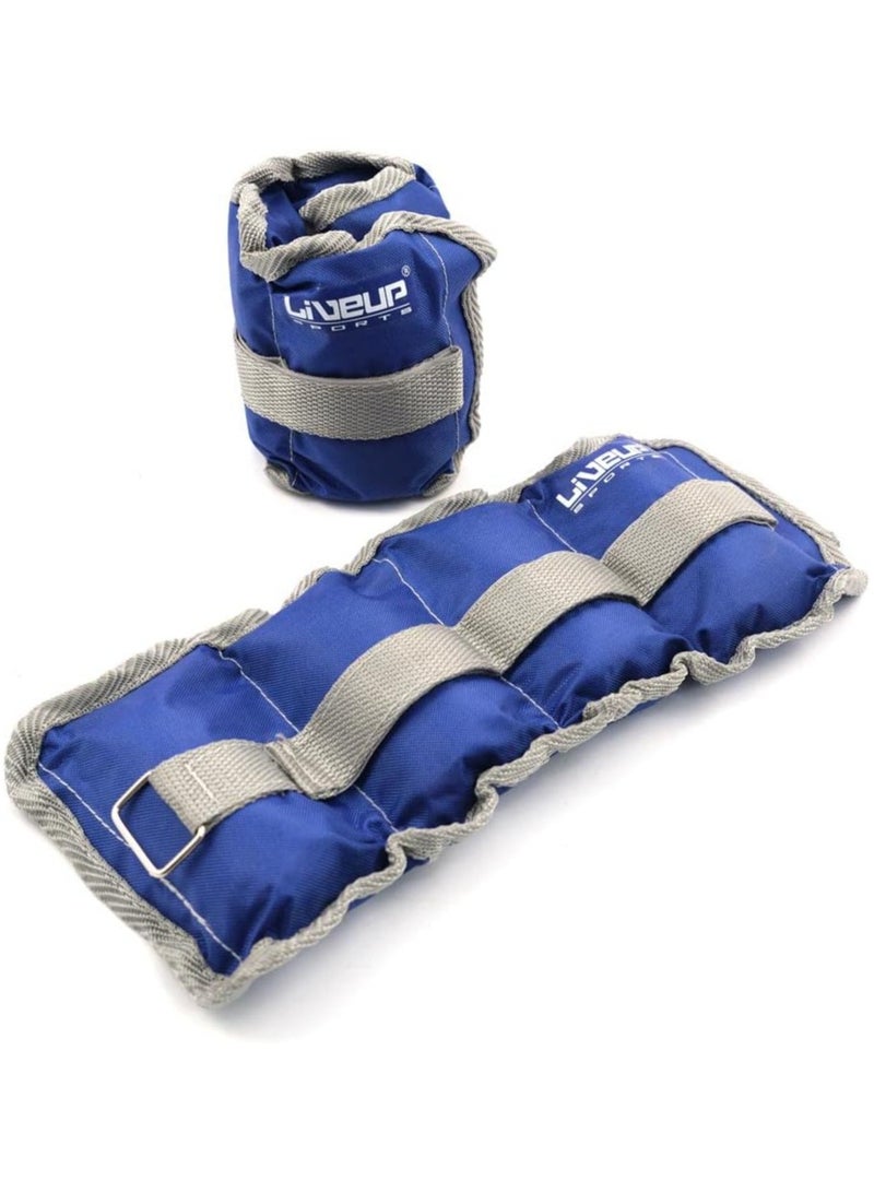 ليف أب أوزان للكاحل والساق والذراع والمعصم مع حزام قابل للتعديل للجري والجمباز والتمارين الرياضية والعلاج الطبيعي - أوزان القطعة 1 كجم (عبوة من قطعتين) - Image 2