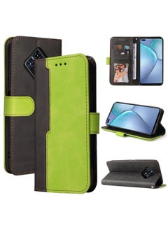 HuHa Case Cover For For Infinix Zero 8 Business Stitching-Color Horizontal Flip PU Leather Case with Holder & Card Slots & Photo Frame(Green) 