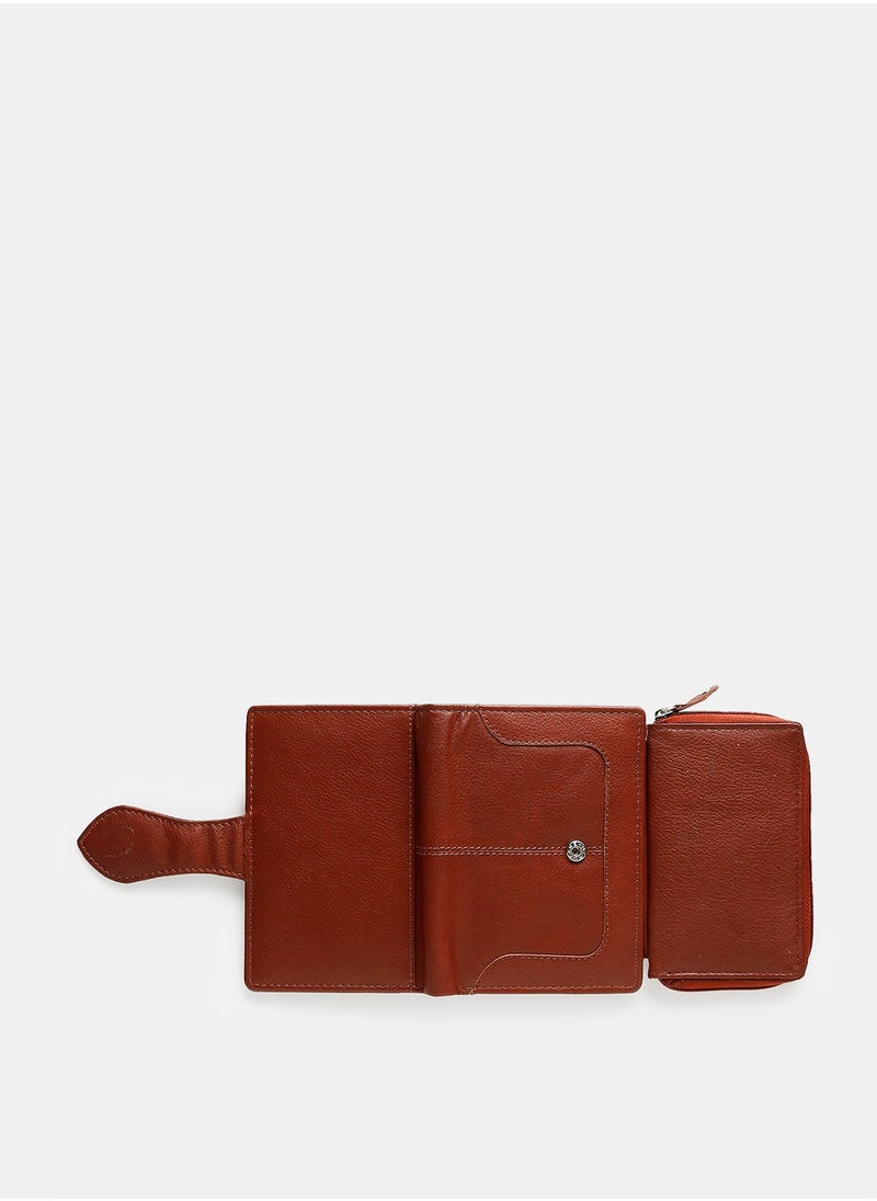 TEAKWOOD Genuine  Leather Two Fold with 8 Card Holder and Coin Pocket Women Wallet  - Image 3