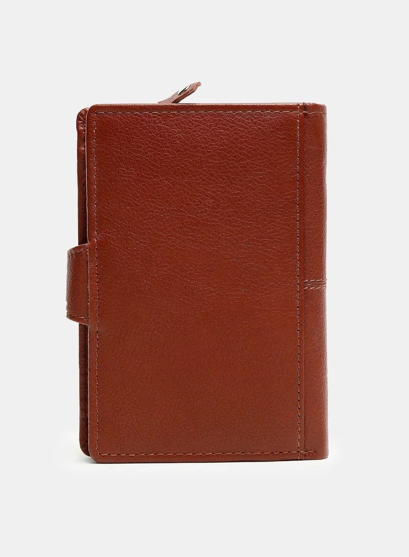 TEAKWOOD red Teakwood Genuine Leather Bi-Fold Wallet for Women | Red Wallet | Button Closure | 2 Main Compartments | 7 Card Slots | 1 ID Window | 2 Slip Pockets | Zip Coin Pocket | Premium Lightweight Durable Wallet for Women | Best Price UAE