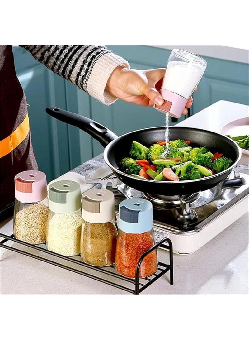 SYOSI Salt and Pepper Shakers, Precise Push Dispenser for Accurate Seasoning 0.5 Grams, Quantitative Spice Control Bottles for Kitchen Cooking Camping Outdoor Travel Use, 4 PCS - Image 4