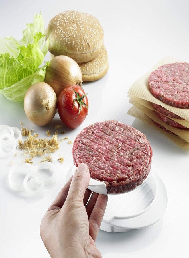 QELEG Non Stick Burger Press, Hamburger Maker Mold, BBQ Patty Juicy Regular Beef Maker Round - Image 4
