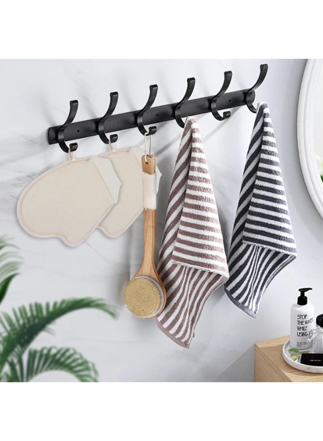 MOMENT Natural Loofah Exfoliating Body Scrubber, Bath Loofa Scrub Exfoliator Mitten Glove Shower Luffa Sponge Pad for Men Women Elderly (1 Pcs, Double-Sided) - Image 2