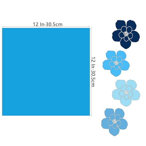 WEKOOSE Blues Cardstock Art Paper 20 Sheets 12 x 12 Craft Cover Stock Stash Pack- Assorted Colored Scrapbook 80lb Card Stock for Construction Crafts, Embossing, Quilling, Cardmaking - Image 4