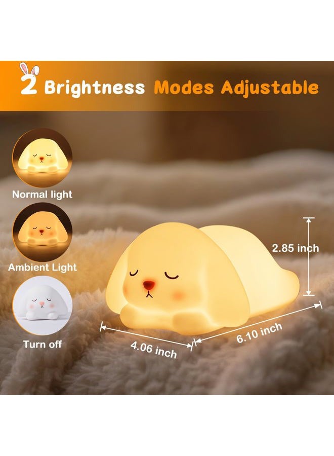 Tremdwoto Bunny Night Light for Kids - 16 Color Changing, Rechargeable Dimmable Nursery Lamp with 1/3 H Timer, Cute Animal Night Light for Baby Boys Girls, Kawaii Room Decor Gift - Image 4