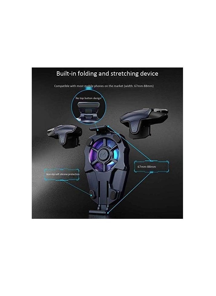 JAJEEK AK03 PUBG Mobile Controller Phone Fan Cooler Gamepad Joystick L1R1 Trigger Control for iOS/Android – Enhance Your Gaming Experience with Fast Response & Cooling Technology - Image 3