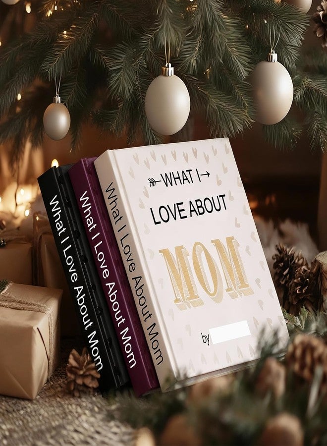 Artmag What I Love about Mom, 50 Things Fill-in-the-Blank Journal Love Mini Book for Mother's Day Birthday Christmas Gifts Book for Mom Purple - Image 5