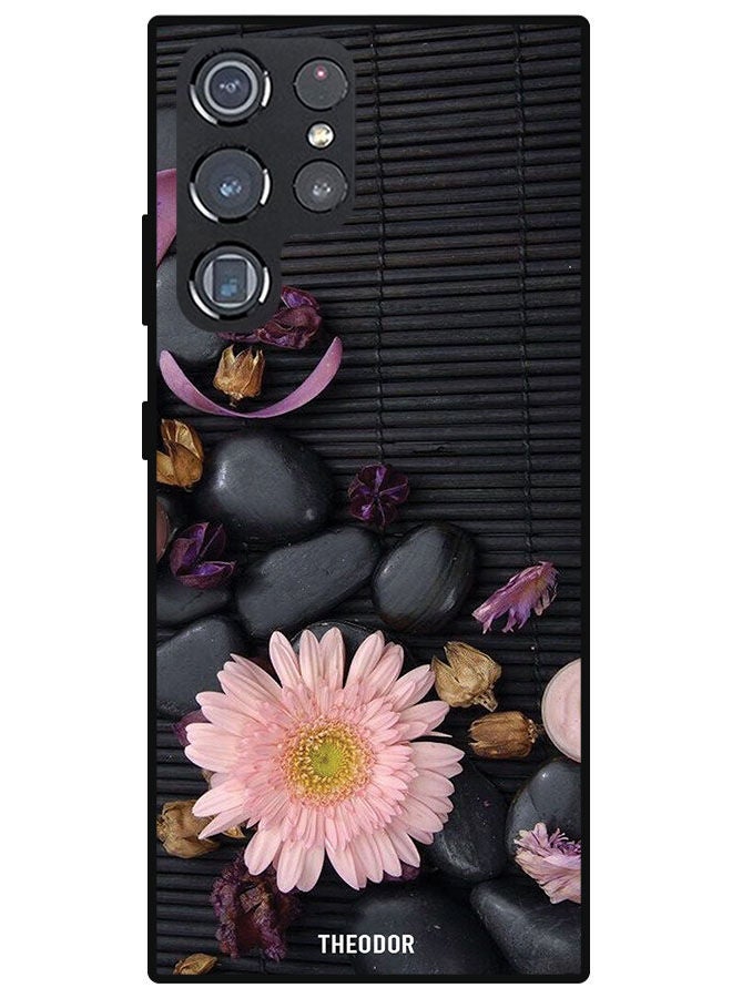 Theodor Protective Case Cover For Samsung Galaxy S22 Ultra Flowers & Stones  - Image 1