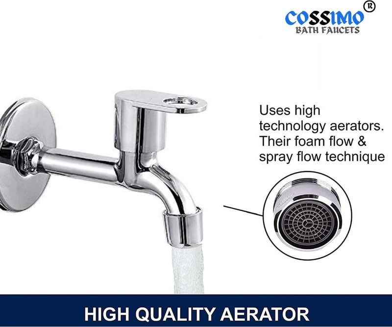 Cossimo Steel Marc Long Body Bib Tap Faucet for Bathroom ; Kitchen ;Outdoor (Pack of 1) - Image 2