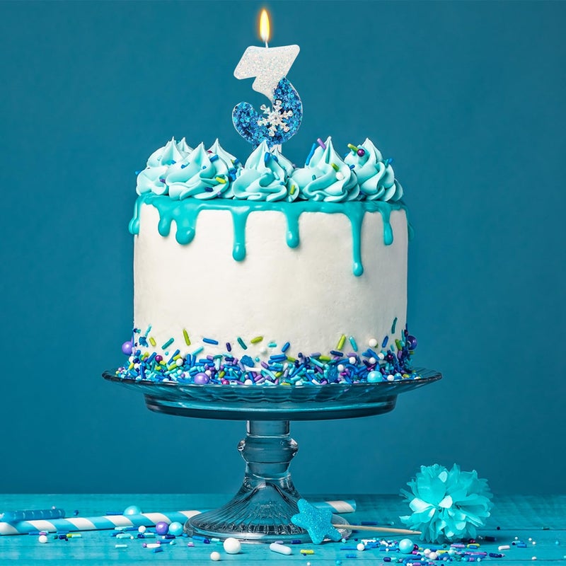 ElekFX Frozen Themed Birthday Candles, 3rd Birthday Candle for Party Supplies, 2.76 inch Cake Topper Decorations (Number 3) - Image 5
