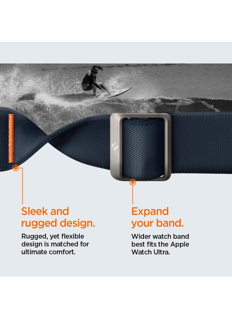 SYOSI - Watch Strap for Apple Ultra Watch Band 49mm/45mm/44mm/42mm, 1 Black Nylon Watch Strap for Apple Watch Ultra Band(49mm)/for Series 3/2/1(42mm)/for Series 8/7(45mm)/for Series SE2/6/SE/5/4(44mm) - Image 1