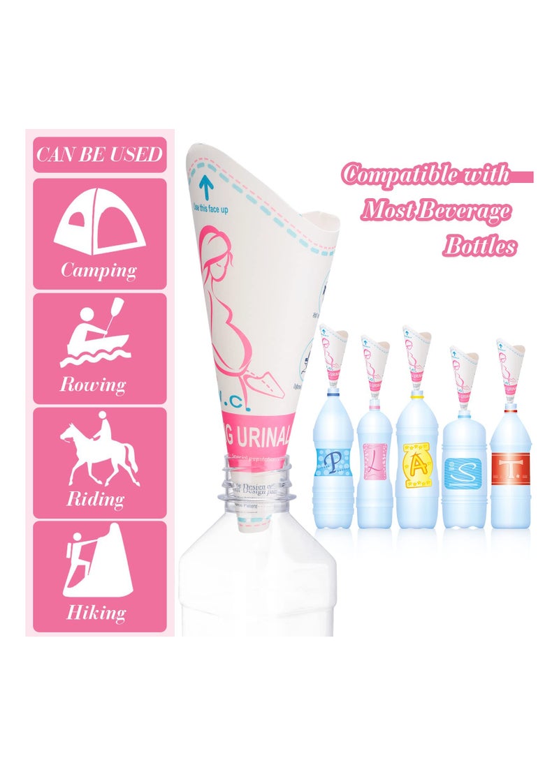 Excefore - Disposable Female Urination, 50 Pcs Device Portable Girl Urinal Funnel Waterproof Standing Pee for Women Travel Cup Urine Pocket Toilet Camping Hiking Pregnant - Image 1
