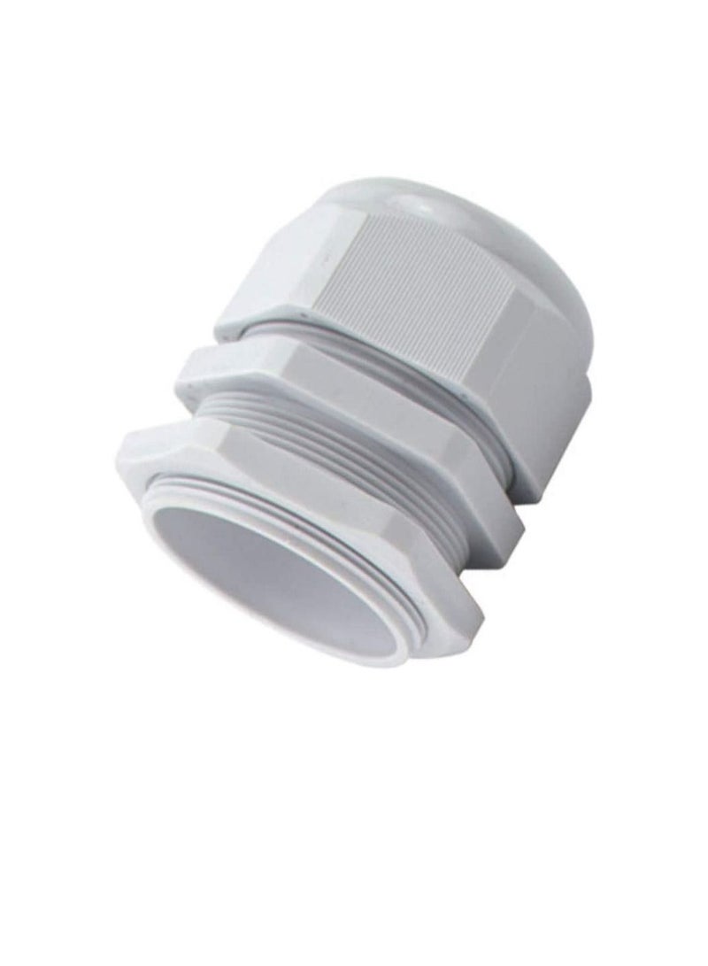 PG Gland White Pack of 5 pcs, Dust Proof Nylon Cable Gland With Locknut Ideal For Junction/connection Boxes Electrical Power, Tele & Data Cables, Instrumentation Control (PG-29) - Image 2