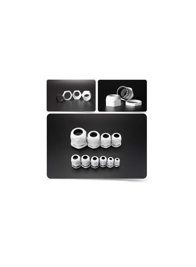 PG Gland White Pack of 5 pcs, Dust Proof Nylon Cable Gland With Locknut Ideal For Junction/connection Boxes Electrical Power, Tele & Data Cables, Instrumentation Control (PG-29) - Image 3