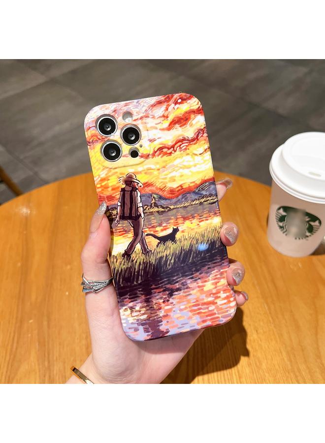 S-TOP Case For iPhone SE 2022/2020 / 8 / 7 Oil Painting Pattern Glossy PC Phone Case - Image 2