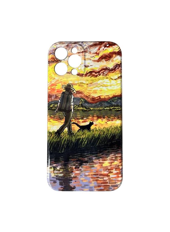 S-TOP Case For iPhone SE 2022/2020 / 8 / 7 Oil Painting Pattern Glossy PC Phone Case - Image 1