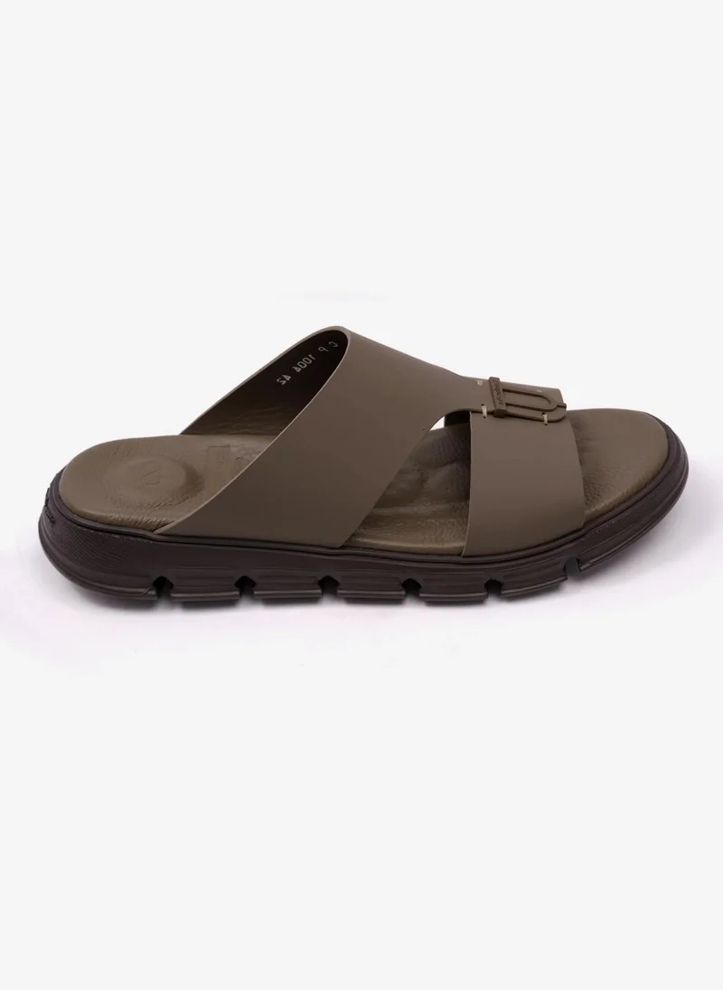 كومفورت بلس COMFORT PLUS ELEGENT TRIM MENS MATT LEATHER SANDALS TRUFFLE