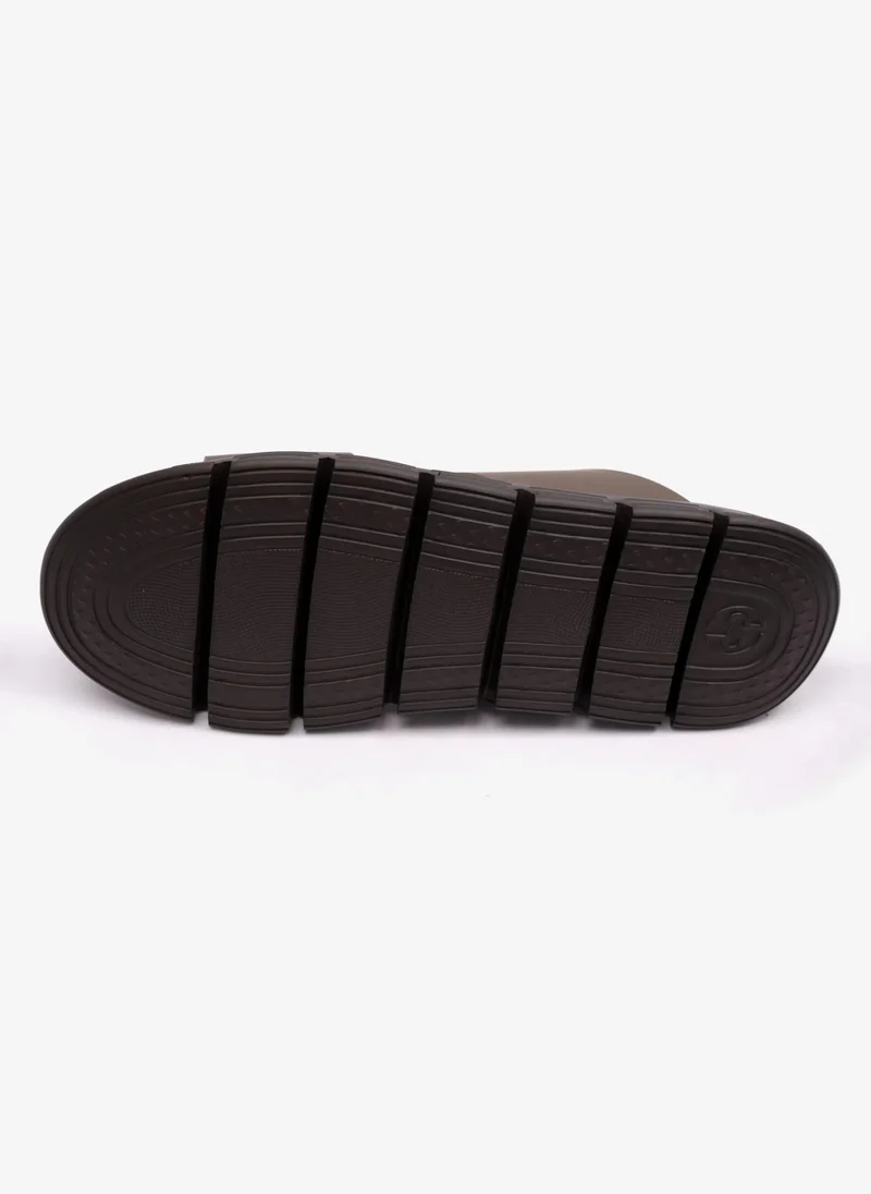 Comfort Plus COMFORT PLUS ELEGENT TRIM MENS MATT LEATHER SANDALS TRUFFLE