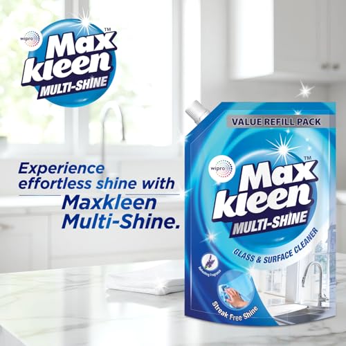 Maxkleen Multi Shine 1 Litre Refill,Glass and Surface Cleaner Liquid Refill Pouch- 1000 ml |Purpose Glass Cleaner for Mirrors, Windshield and Home Surfaces | Multi Surface Cleaner - Image 3