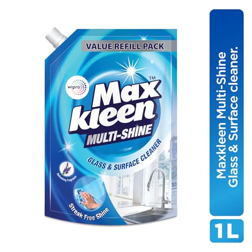 Maxkleen Multi Shine 1 Litre Refill,Glass and Surface Cleaner Liquid Refill Pouch- 1000 ml |Purpose Glass Cleaner for Mirrors, Windshield and Home Surfaces | Multi Surface Cleaner - Image 2