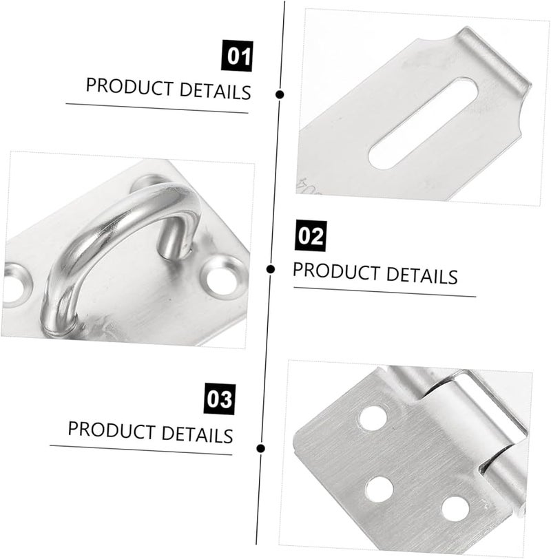 Stainless Steel Door Lock Hatch with Screws Anti Theft Hardware Easy Installation for Home Security - Image 4