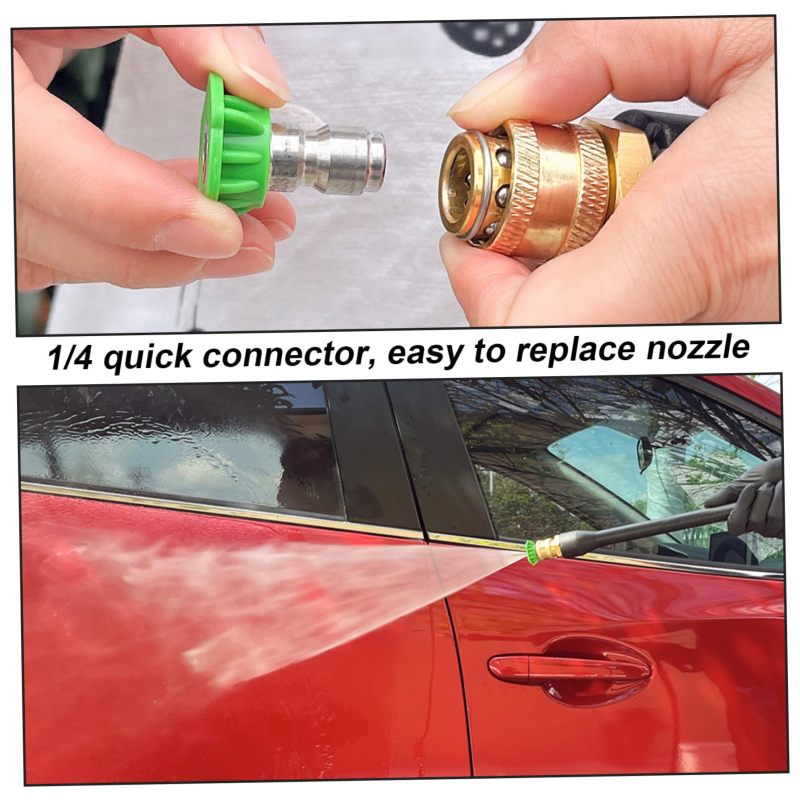Pressure Washer Gun 33 Inch M22 Max 2030PSI Power Washer Gun with 1/4" Extension, Nozzle & Safety Lock Aluminium & Plastic Washing Wand for Automobile, Watering - Image 4