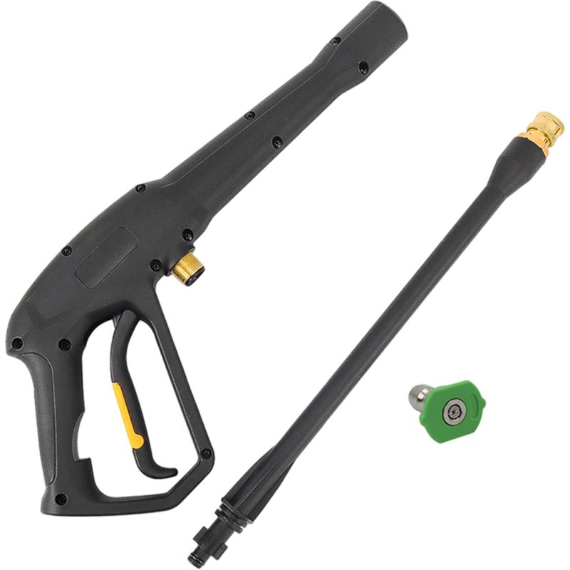Pressure Washer Gun 33 Inch M22 Max 2030PSI Power Washer Gun with 1/4" Extension, Nozzle & Safety Lock Aluminium & Plastic Washing Wand for Automobile, Watering - Image 1