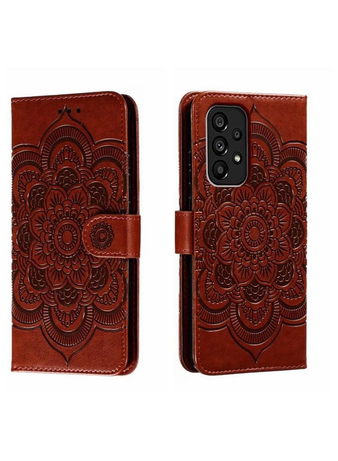 اس-توب جراب جلدي لهاتف Samsung Galaxy A54 5G بنقشة ماندالا الشمس - Image 1