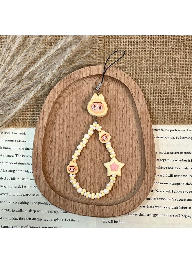 NIBEMINENT Phone Charm/ Chain Strap for Women Girls，Labubu Cell Phone Case Lanyard Wrist Strap 
