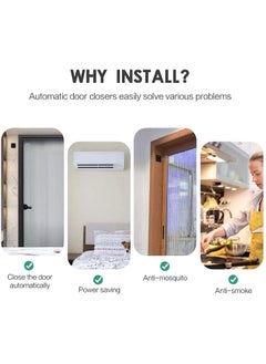 SMARTCAM SmartCam Automatic Sensor Door Closer PunchFree Adjustable Surface Door Stopper Automatically Close Door Bracket Closer Home Improvement  - Image 4