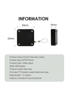 SMARTCAM SmartCam Automatic Sensor Door Closer PunchFree Adjustable Surface Door Stopper Automatically Close Door Bracket Closer Home Improvement  - Image 3