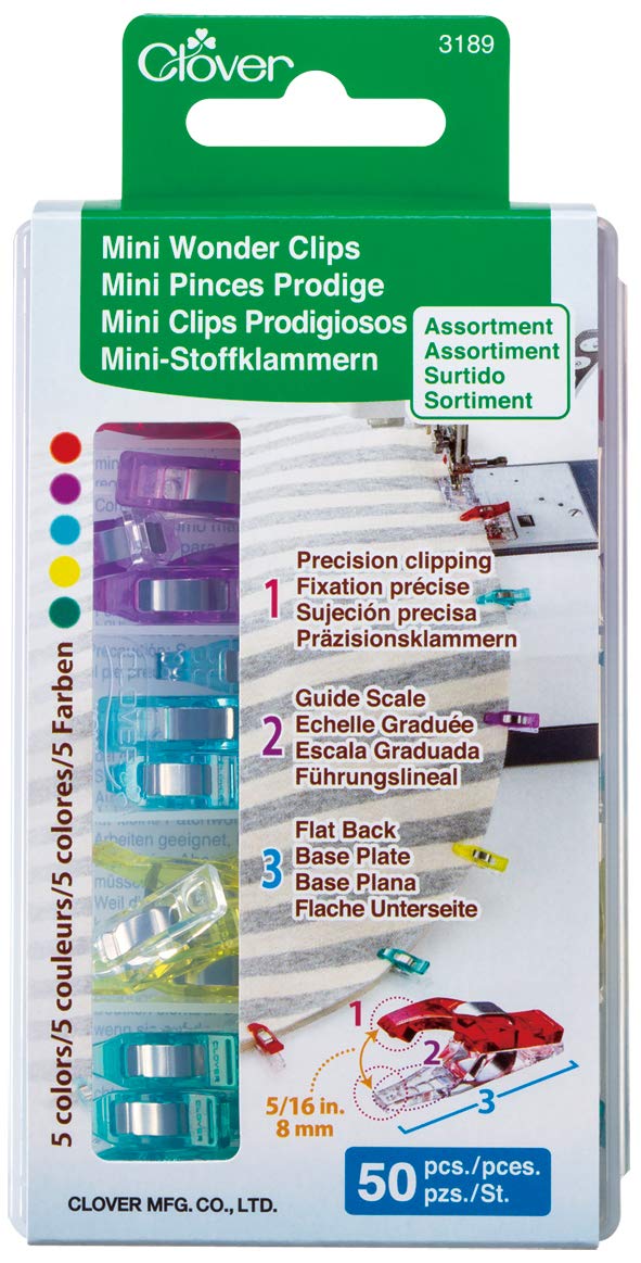 Clover Mini Wonder Clips 50 pcs Assorted Colors - Image 2