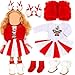 UPINS Christmas 18 Inches Doll Clothes and Accessories Winter Doll Outfits Set Christmas Deer Costume Includes Tutu Dress TShirt Shoes Hairpin Socks for 18 Inch Doll Girls Gifts - Image 2