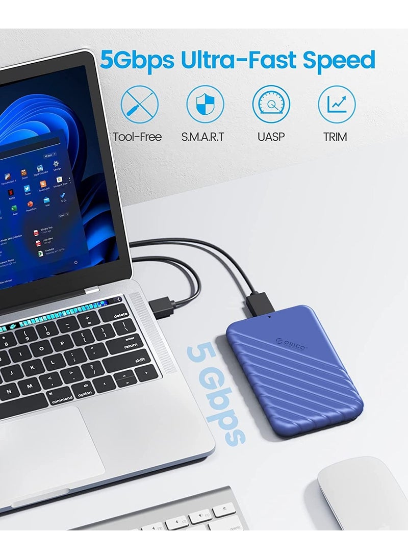 Orico - صندوق هارد ديسك خارجي سليم HDD SSD بسعة 6tb ومنفذ Usb3.0 بحجم 2.5 بوصة، 25PW1-U3 - Image 1