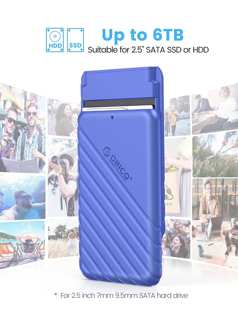 Orico - صندوق هارد ديسك خارجي سليم HDD SSD بسعة 6tb ومنفذ Usb3.0 بحجم 2.5 بوصة، 25PW1-U3 - Image 1