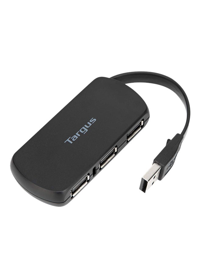 targus 4-Port 2.0 USB Hub Black - Image 1