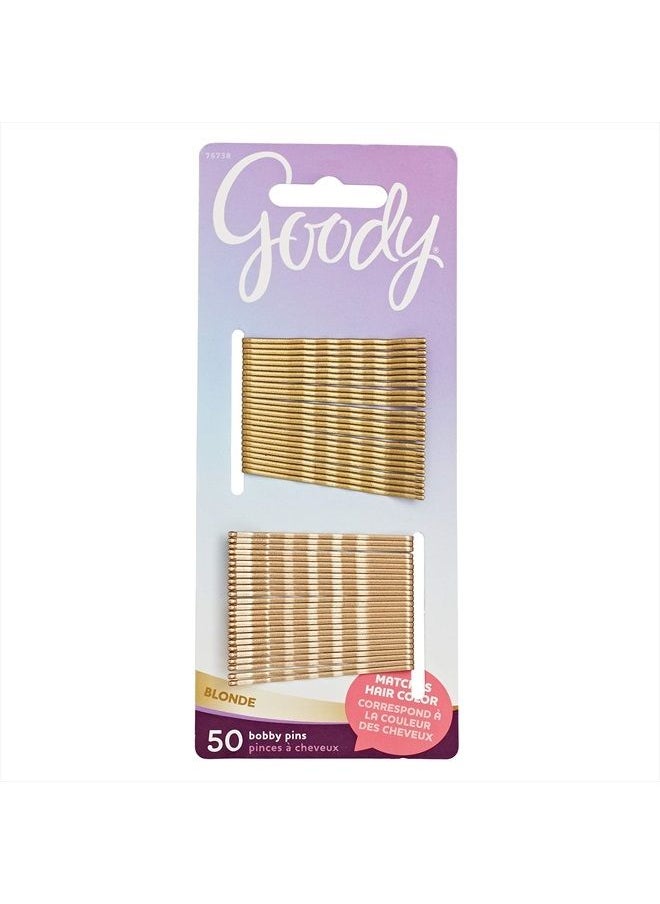 Goody Goody Colour Collection Metallic Finish Bobby Pin, Blonde (Pack of 3)  - Image 1