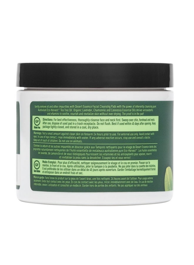 DESERT ESSENCE Desert Essence Natural Tea Tree Oil Facial Cleansing Pads - 50 Count - Pack of 3 - Face Cleanser - Soothes & Calms Skin - Makeup Remover Pads - Removes Oil & Dirt - Great for Travel - Essential Oils  - Image 4