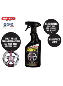 MAFRA Fall Out Remover Fast Chemical Decontamination Wheel Cleaner Spray Eliminates Ferrous Residues from Car Bodywork and Alloy Wheels Size 500 ml  - Image 2