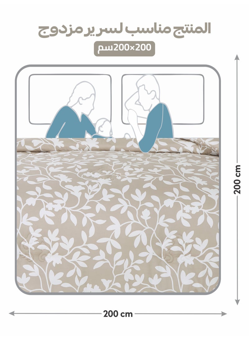 Doona Printed 6-Pcs King Comforter Bedding Set Fits 200x200cm -Includes Comforter, Fitted Sheet, Pillow Shams & Pillowcases – Soft Microfiber Fabric with Soft 350 GSm Filling - Image 3