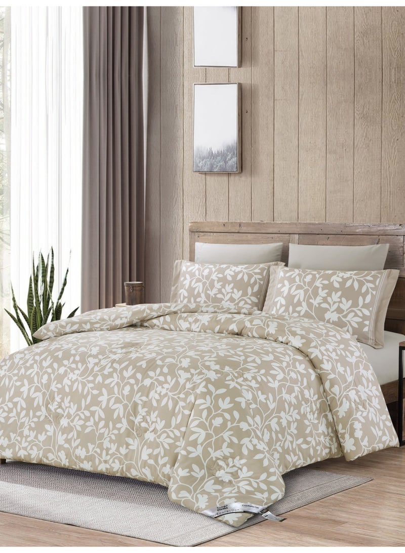 Doona Printed 6-Pcs King Comforter Bedding Set Fits 200x200cm -Includes Comforter, Fitted Sheet, Pillow Shams & Pillowcases – Soft Microfiber Fabric with Soft 350 GSm Filling - Image 2